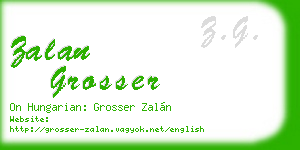 zalan grosser business card